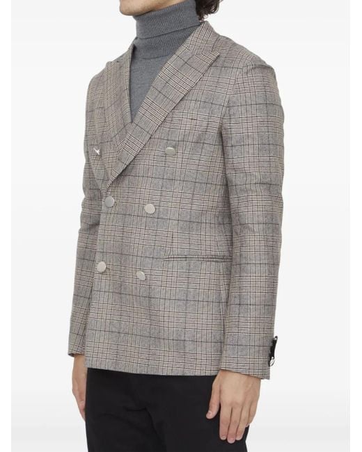 Tonello Geruite Blazer in het Gray voor heren