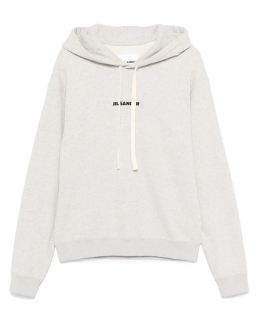 メンズ Jil Sander ロゴ パーカー White