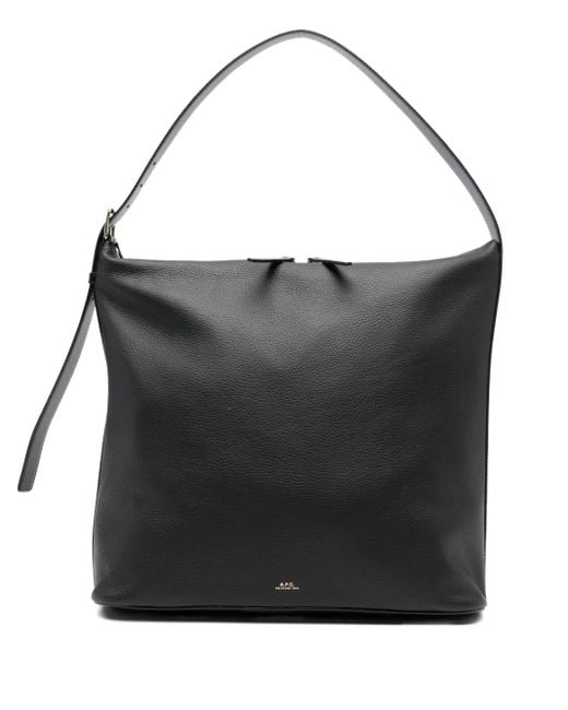 A.P.C. Black Tote Bag mit Reißverschluss