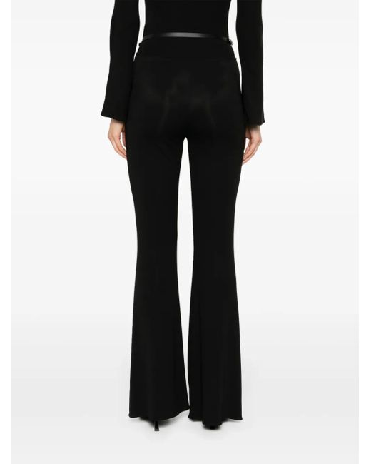 Courreges Black Belted Bootcut Trousers