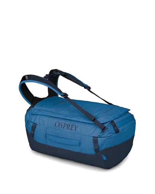 Osprey Blue Transporter Grid-Pattern Backpack