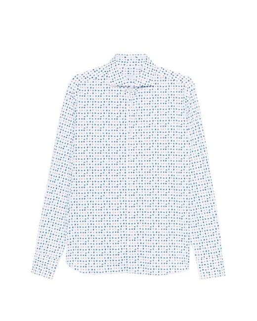 Orian White Blouse À Imprimé Peau De Serpent for men