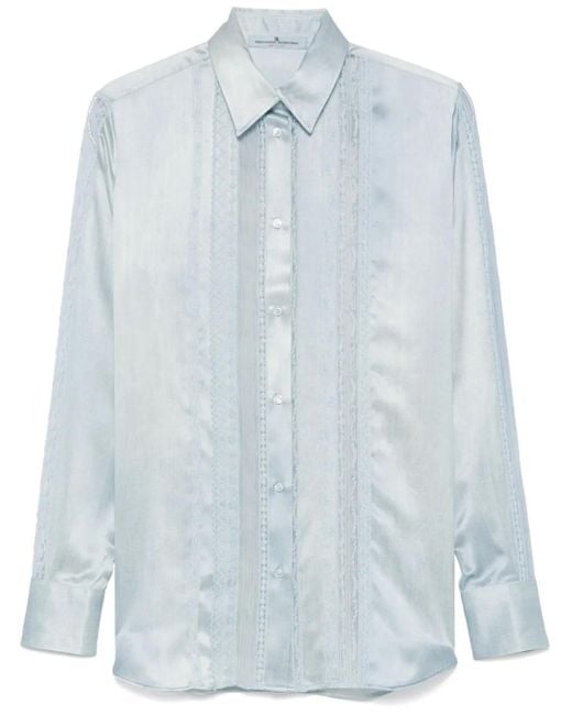 Ermanno Scervino エンブロイダリー シャツ Blue