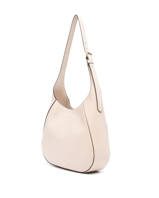 Prada Natural Triangle Logo Shoulder Bag