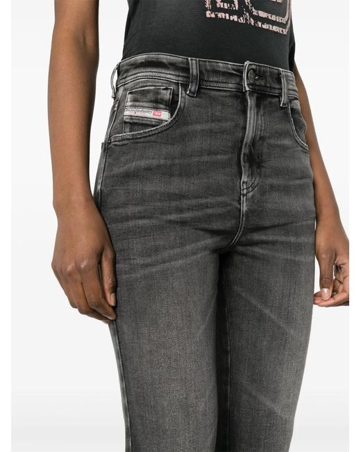DIESEL Gray 1984 Slandy-High 09H87 Skinny Jeans
