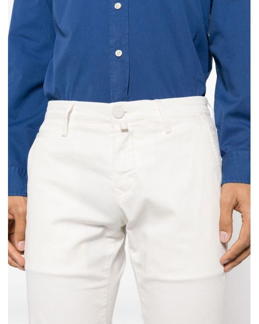 Jacob Cohen White Bobby Slim Chino Trousers for men