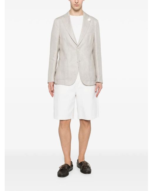 Boss White Hanry Two-Button Blazer for men
