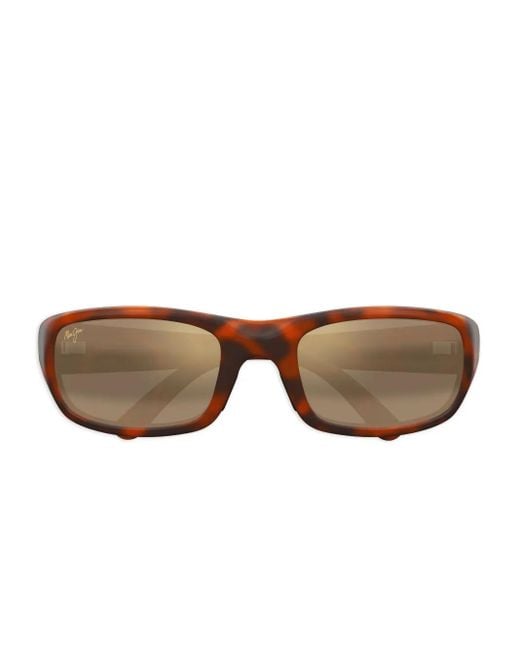 Maui Jim Brown Rectangle-Frame Sunglasses