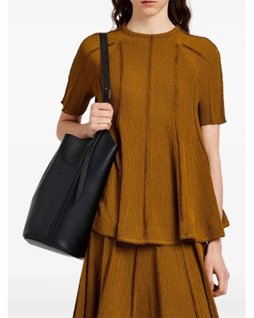 Proenza Schouler Brown Tavia Knited Top