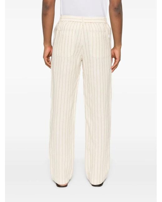 Les Deux Gestreifte Hose in White für Herren