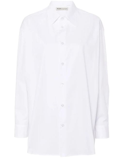 MODES GARMENTS White Long-Sleeve Cotton Shirt