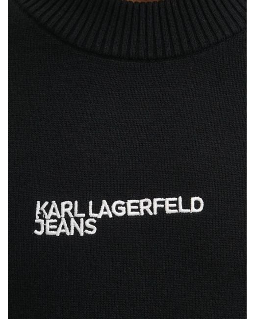 Karl Lagerfeld Pullover mit rundem Ausschnitt in Black für Herren