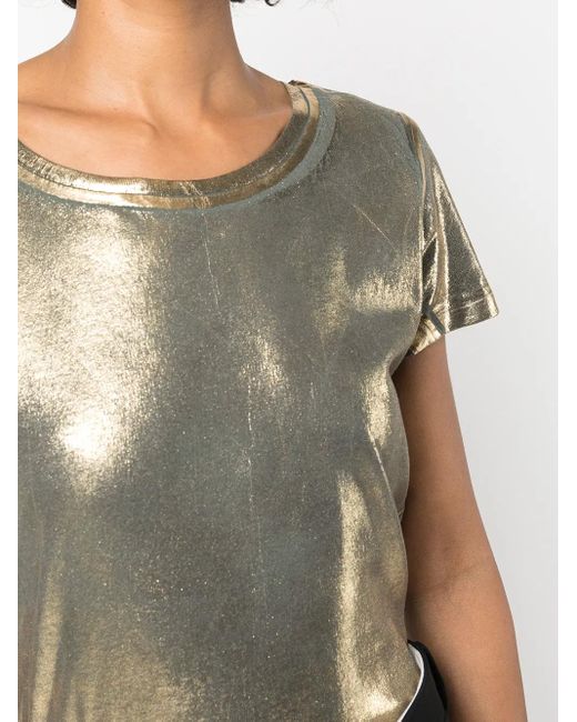 Madison Maison Green Metallic Lamé T-Shirt