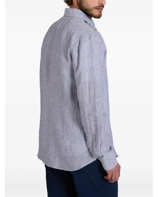 Slowear Blue Linen Shirt for men