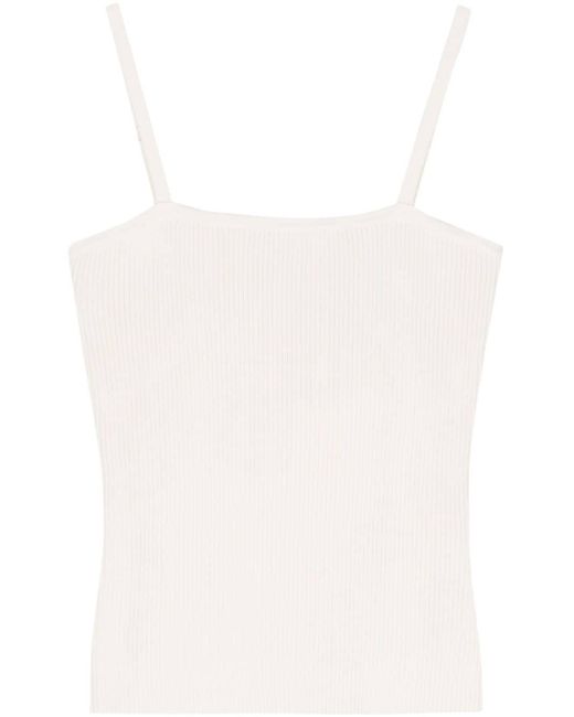 Rohe White Ribbed-knit Tank Top