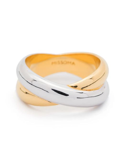 Missoma White Twisted Chunky Brass Band Ring