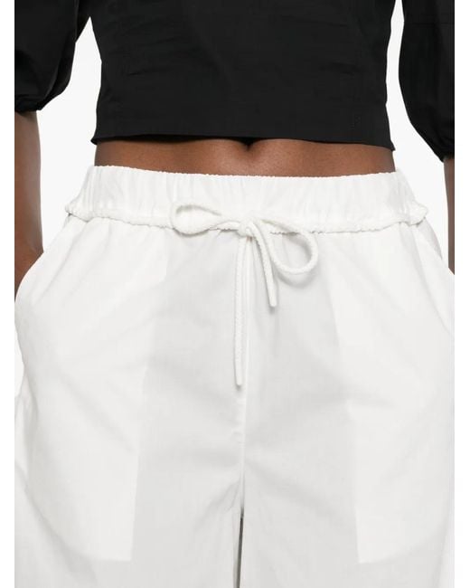 Pinko White Alcamo Elasticated Shorts