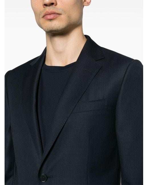 Zegna Blue Single-breasted Wool Suit for men