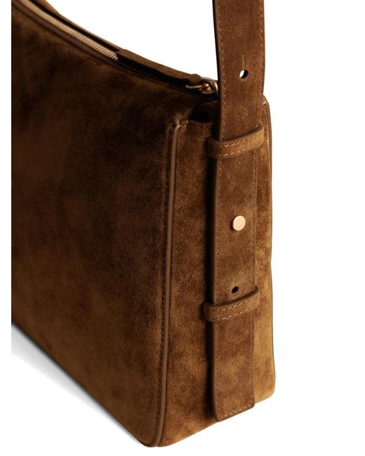 Yu Mei White Brooke Leather Shoulder Bag