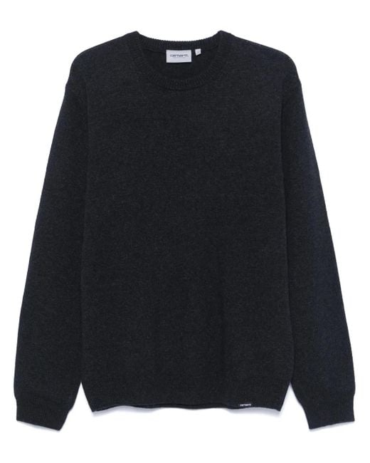 Carhartt Black Charcoal Grey Crew-Neck Knitted Sweater for men