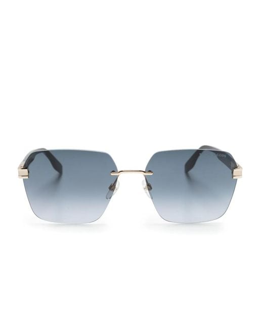 Marc Jacobs Blue Rimless Square-Frame Sunglasses for men