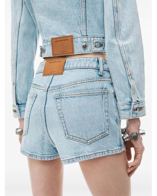 Alexander Wang Blue Mid Rise Strerch Skort