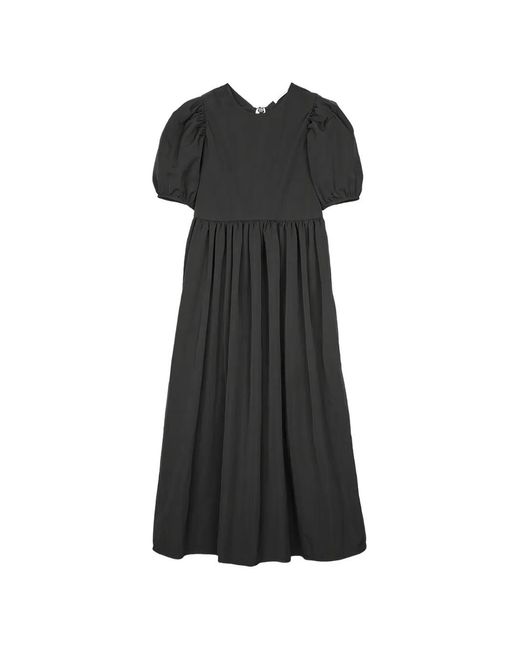 CECILIE BAHNSEN Black Cbbodil Puffed Midi Dress