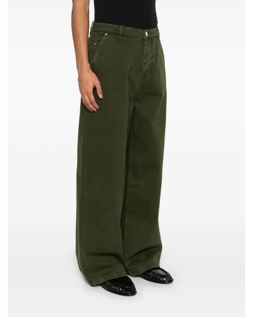 AMI Green Wide Jeans for men