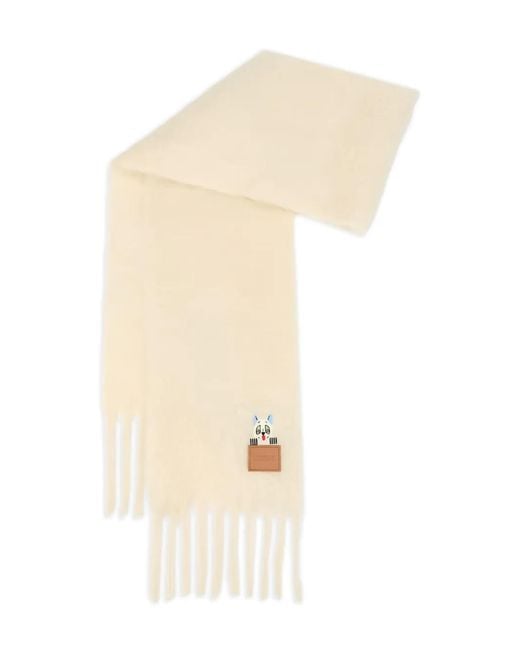 Sciarpa Con Frange di Loewe in White