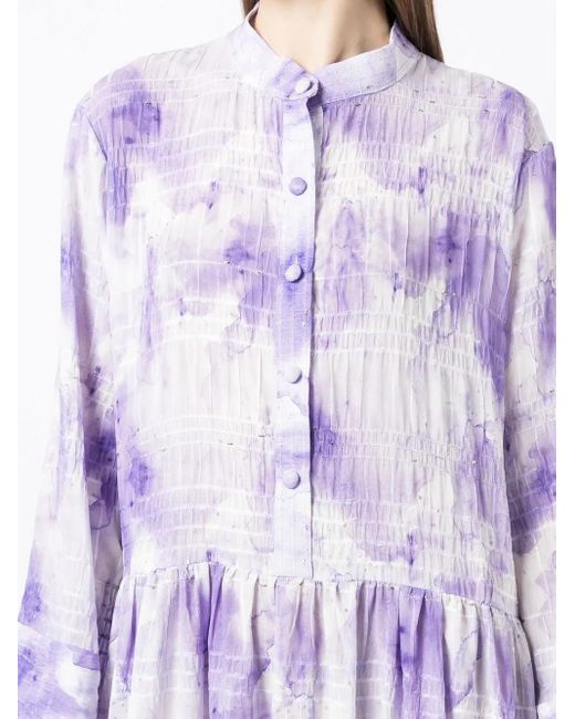 Bambah Purple Gardenia Maxi Dress