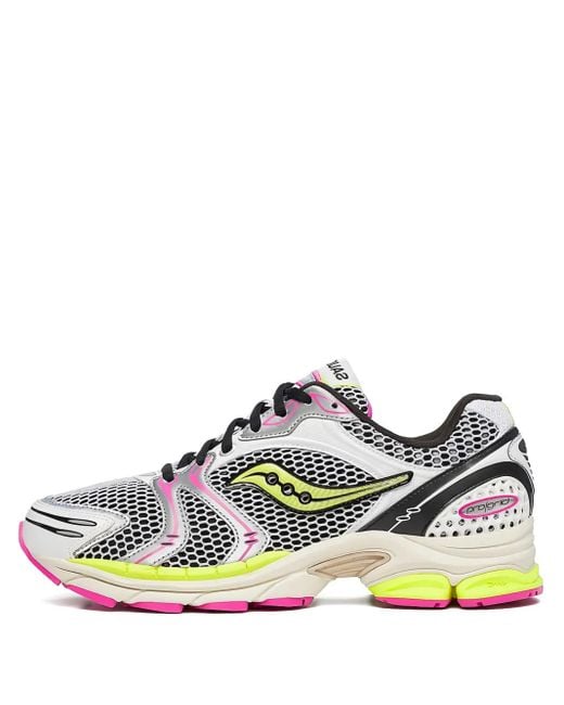 Saucony White Progrid Triumph 4 Lace-Up Sneakers for men
