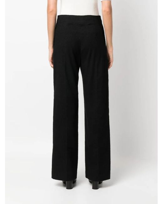Patou Black Iconic Long Wide-Leg Trousers