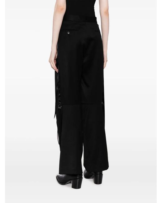R13 Black Articulated Tuxedo Trousers