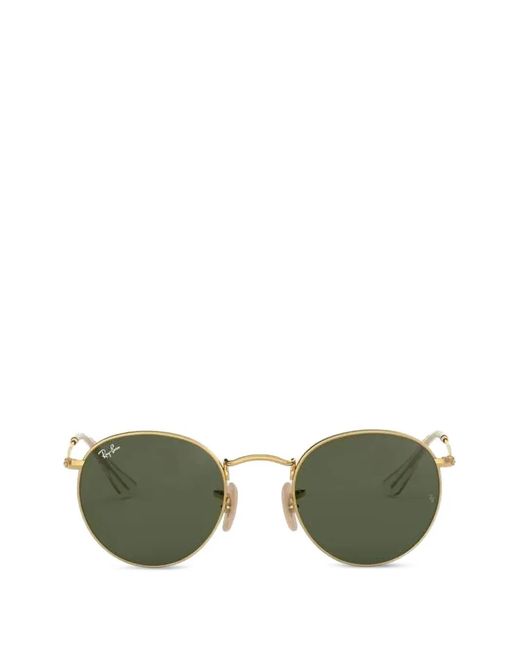 Ray-Ban Green Round Metal Sunglasses