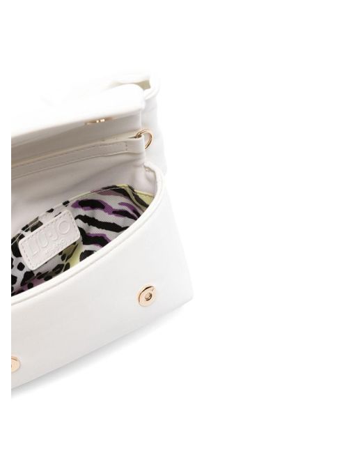 Liu Jo White Mini Logo-charm Tote Bag