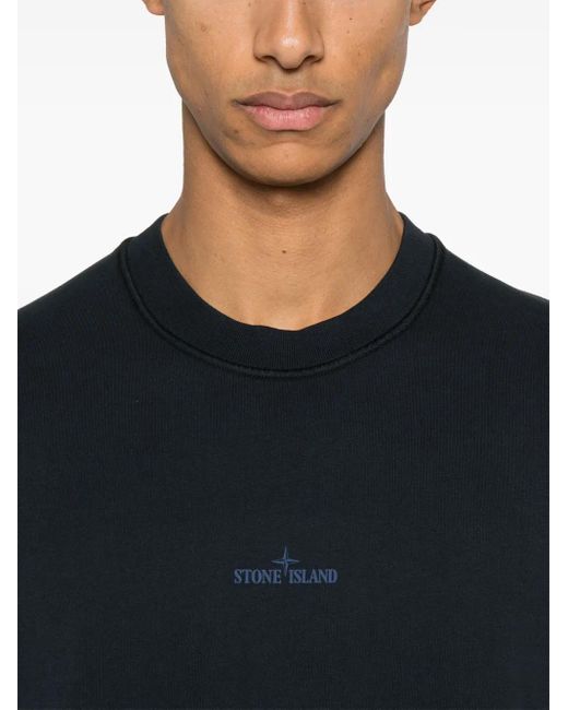 メンズ Stone Island クルーネック スウェットシャツ Blue