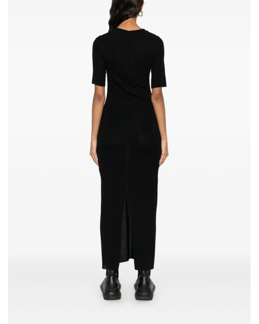 Thom Krom Geribbelde Maxi-Jurk in het Black