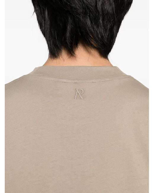Represent White Logo-Embroidered T-Shirt for men