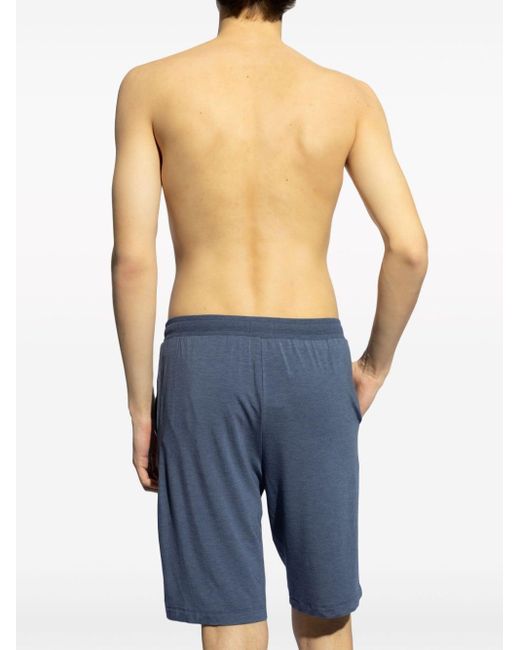 Hanro Blue Drawstring-fastening Shorts for men