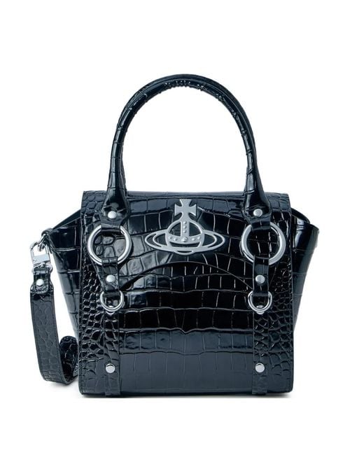 Vivienne Westwood Blue Logo-Plaque Tote Bag