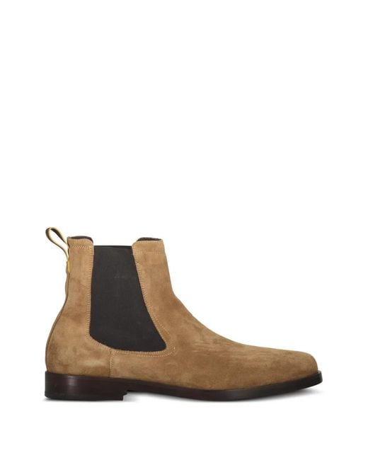 Moorer Brown Borgoni Suede Chelsea Boots for men