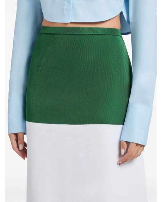 Falda con diseño colour block Ferragamo de color Green