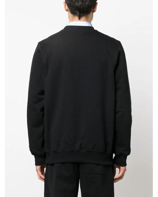 Casablanca Black Printed Sweatshirt Le Joueur Cotton for men