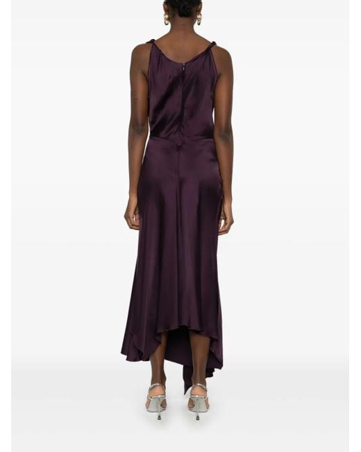 Vestido Asimétrico Midi Victoria Beckham de color Purple
