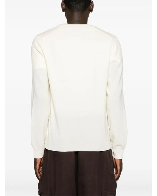 COMME DES GARÇONS PLAY White Heart-Patch Wool Jumper