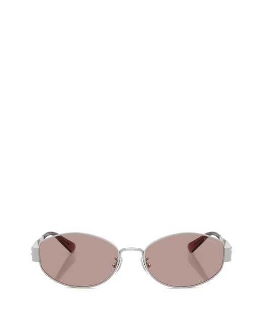 COACH Pink Oval-Frame Sunglasses