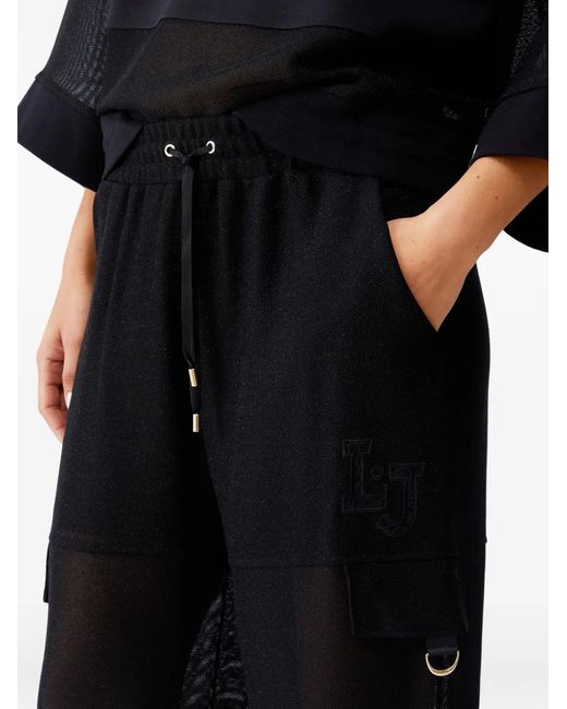 Liu Jo Black Sheer Cargo Pants