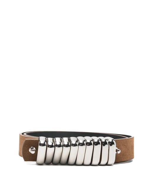 FEDERICA TOSI White Bold Leather Belt