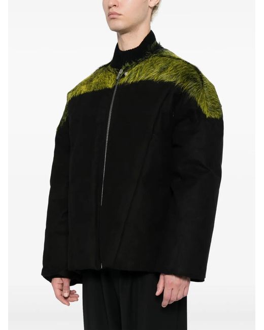 メンズ Rick Owens パネル パデッドジャケット Black