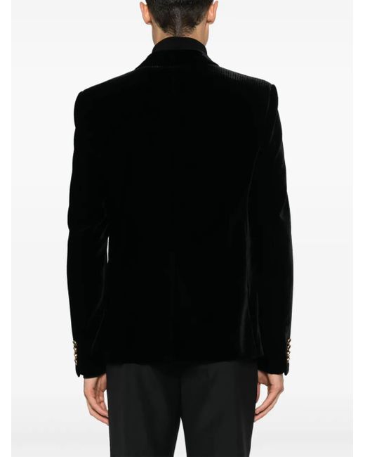 Saint Laurent Black Velour Blazer for men